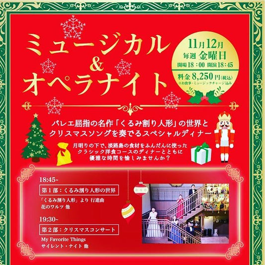 『ミュージカル&オペラナイト』本日から始まります💁♀️
